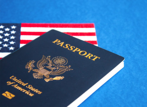 passport with flag